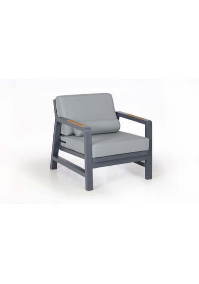 Madera Alüminyum Bahçe Balkon Oturma Grubu 3+1+1+masa Gri