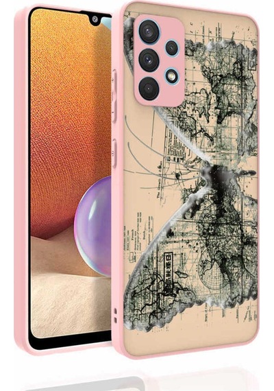 Galaxy A32 4g Kılıf Desenli Kamera Korumalı Parlak Zore Nora Kapak NO4