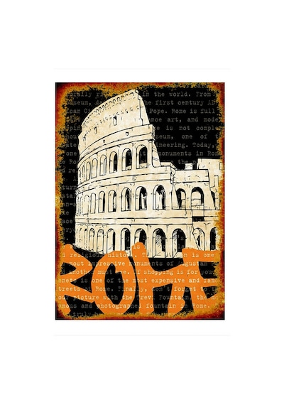 Bedeko Roma Temalı Tasarım Mdf Tablo 35 Cm X 50 Cm
