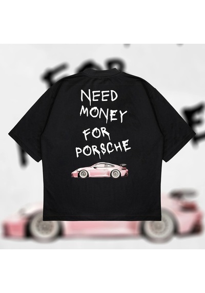 Startmore Need Money For Porsche Oversize Unisex Pamuklu Nefes Alan Kalın Kumaşlı Siyah Startmore Need Money For Porsche Oversize Unisex Pamuklu Nefes Alan Kalın Kumaşlı Siyah