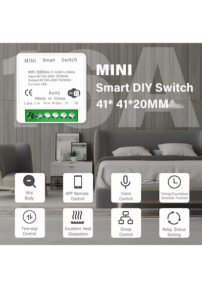 Tuya Destekli Wifi Akıllı Anahtar 10 Adet