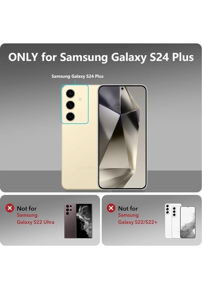 Samsung Galaxy S24 Plus Kamera Lens Koruyucu Alüminyum Çerçeveli Tek Lens Temperli Cam, Ultra İnce Çizilmeye Dayanıklı Metal Lens Koruma, S24 Plus Kılıf Uyumlu Kamera Koruyucu-gold