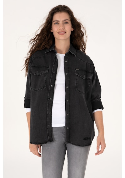 U.s. Polo Assn. Kadın Siyah Gömlek Jean 50304311-dn0027 Siyah