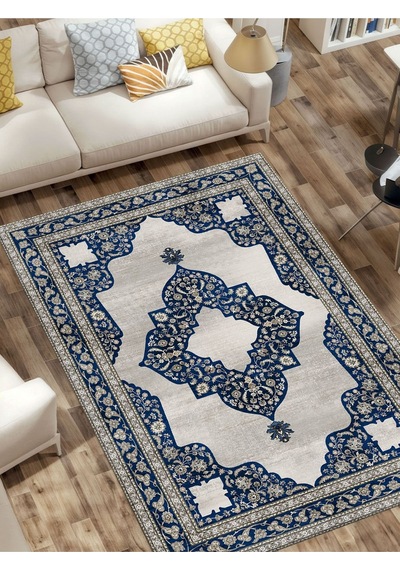 Dijital Baskılı Yıkanabilir Kaymaz Taban Salon Ve Oturma Odası Halısı 1077h 001
