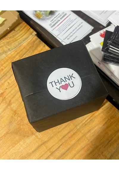 Thank You Yuvarlak Sticker Etiket 4x4 Cm 96 Adet