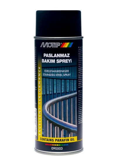 Motip Paslanmaz Bakım Spreyi Çelik Aksamları Temizleme Spreyi 400 Ml 1 Adet Hollanda Üretim