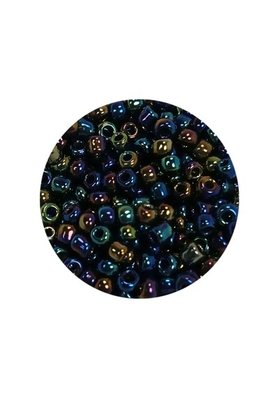 Tedar Dökme Cam Kum Boncuk 8/0 3 Mm - 60 Gram - Lacivert Yeşil - Bnc210 Najmaddin (No:1) 8.5Cm X 10.5 Cm