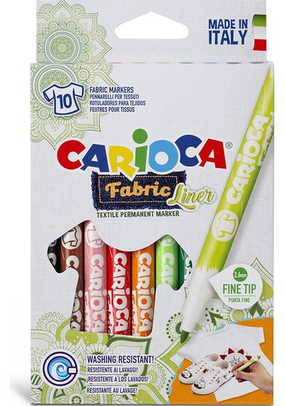 Carioca Keçeli Kumaş Boya Kalemi Fine 10 Lu