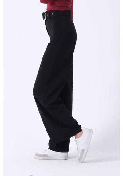 Feminist Siyah Bol Paça Pantolon 3974959