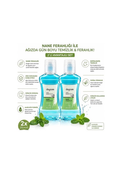 Alkolsüz Ağız Bakım Suyu 290 Ml 2'li