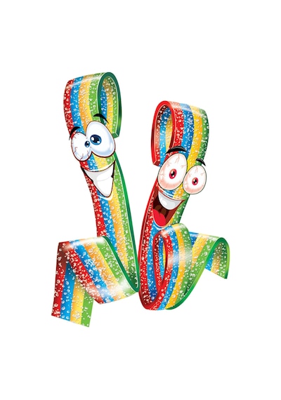 Tayaş Damla Sour Belts Licorice Rainbow Karışık Mix 72 x15 G