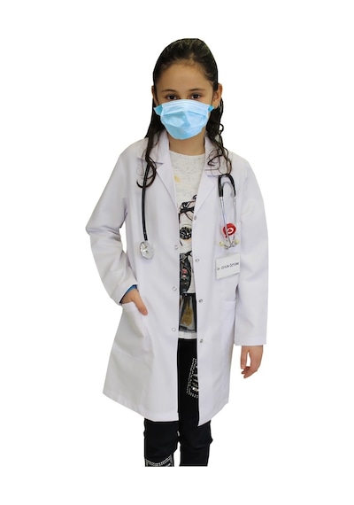 Kız Çocuk Doktor Önlüğü 2 -15 Yaş Beyaz