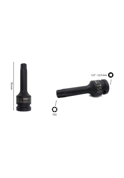 Ceta Form T55 1/2” Havalı Torx Uçlu Lokma Anahtar C68-T55