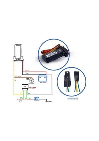 Araç Tır Minibüs Otobüs Tekne Motor Motosiklet Takip Sistemi 12v 24v Uzaktan Blokajlı Ip67 Su Geçirm