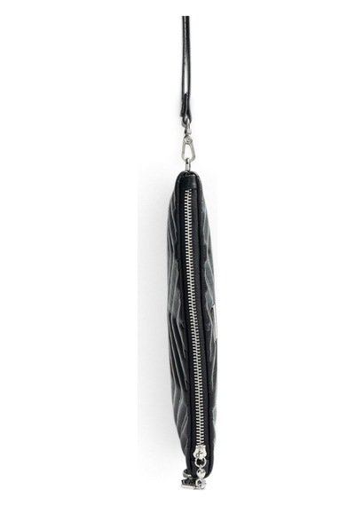Silver Polo Siyah - Siyah Kapitone V Kadın Portföy Ve Clutch El Çantası Sp1250