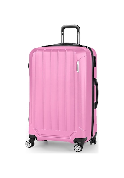 Polo&Sky Spring Model Pembe Renk Büyük Boy Valiz Bavul Pembe