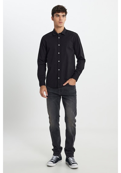 Lee Regular Fit Normal Kesim %100 Pamuk Siyah Gömlek LL37BM001 Siyah