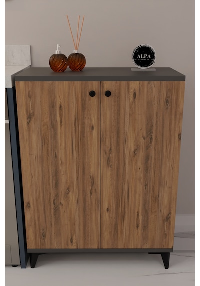 Çok Amaçlı Banyo & Çamaşır Odası Dolabı, Ayarlanabilir Raflı, Kapaklı Modern Banyo Dolabı Antrasit - Atlantik Çam Çok Amaçlı Banyo & Çamaşır Odası Dolabı, Ayarlanabilir Raflı, Kapaklı Modern Banyo Dolabı Antrasit - Atlantik Çam