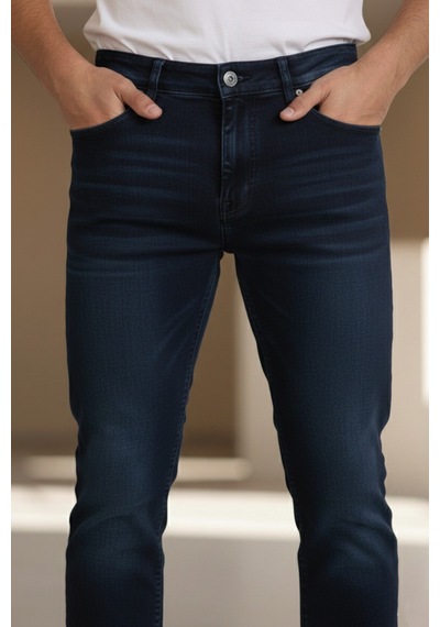Bürke Premium Petrol Renk Regular Fit Esnek Likralı Jeans Kot Pantolon