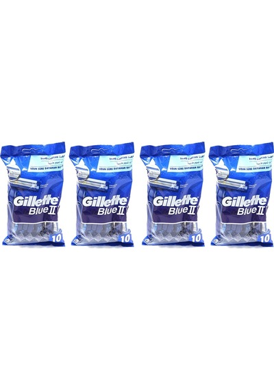 Gillette Blue2 Kullan-At Tıraş Bıçağı 4 x 10'lu