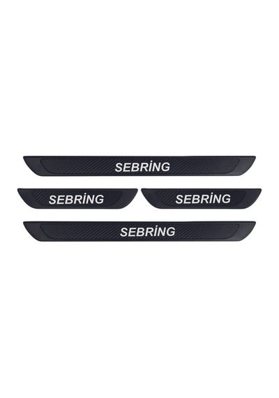 Crysler Sebring 2007-2010 Modeller Old Karbon Kapı Eşiği 4 Parça Krom Yazılı