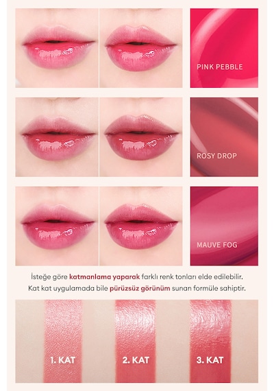 Missha Uzun Süre Kalıcı Nemli Bitiş Sunan Parlak Tint Dare Tint Dewy Drop Baby Coral