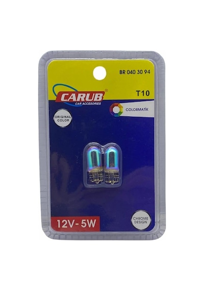 12v T10 Dipsiz Ampul 5w Sarı Diadem 2 Ad Italy