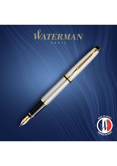 Waterman Expert Paslanmaz Çelik Altın Tasarımlı Dolma Kalem, Orta Diğer