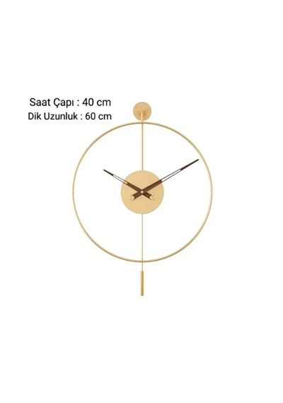 MetaQuartz Aksesuar Gold 3'lü Tiktok 40 Cm Set Ceviz 18 Akrep Yelkovan , Tiktok Gold