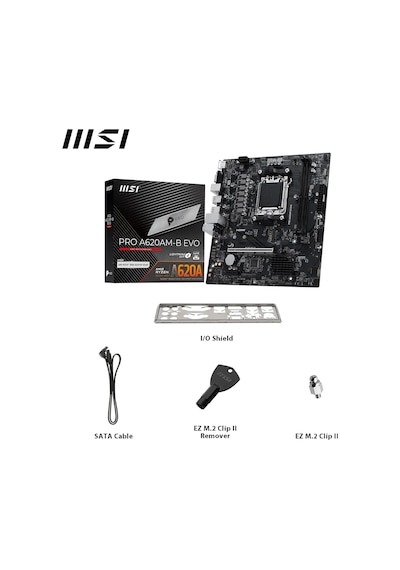 Mb Pro A620am-b Evo Am5 Ddr5 6800mhz Oc Argb Hdmı Vga M.2 Usb3.2 Jargb V2 Matx