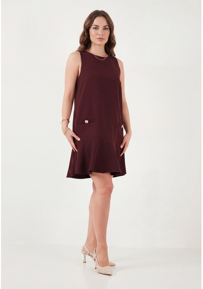 Lela Bayan Elbise 6525734 Bordo