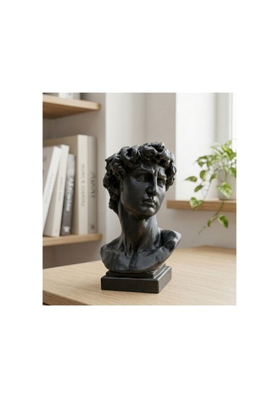 Michelangelo Davut Heykeli Büstü 17 Cm - 3d Yazıcı Baskı Dekoratif Biblo
