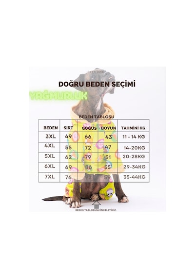 Pettrend Turuncu Animals Büyük Köpek Mont Büyük Irk Yağmurluğu