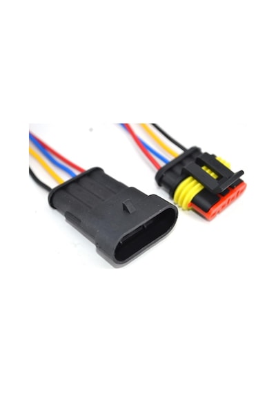 1 Takım 4 Pin Kablolu Süper Seal Elektrik Soketi Su Geçirmez Konnektör