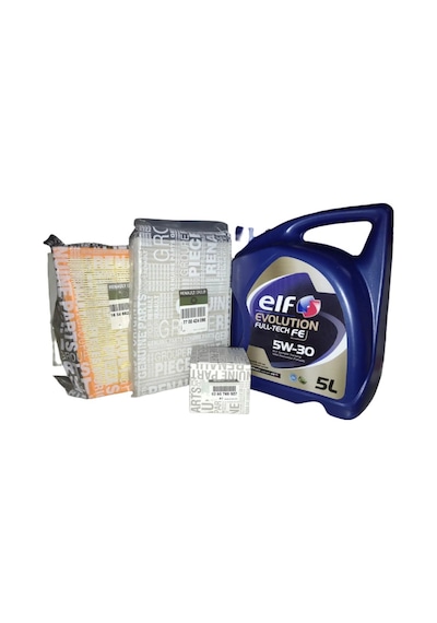Elf Evoution Full-Tech Fe 5W-30 Motor Yağı 5 L + Megane 4 1.5 Dci Talisman 1.5 Dci Dizel Filtre Seti