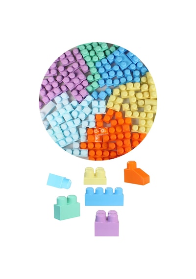 Play Blox 2915 Pastel Renkler Mega Blok Seti 56 Parça Mavi Çantalı