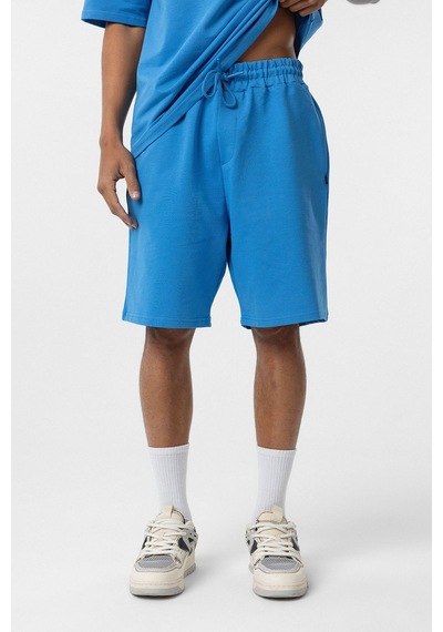 Basic Oversize Şort Takım Mavi