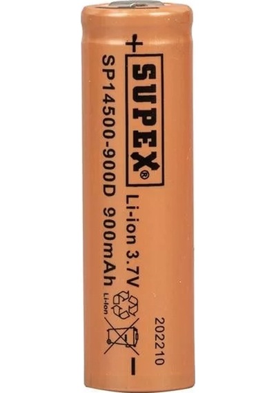 Sh Supex 14500-900d Lityum Ion 3.7volt 900mah Şarj Edilebilir Başlıksız Pil Najmaddin