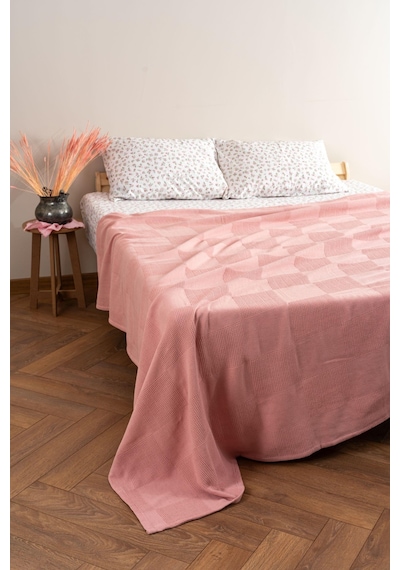 Soley Serenity %100 Pamuk 220 X 240 Cm Battal Boy Pike Pudra