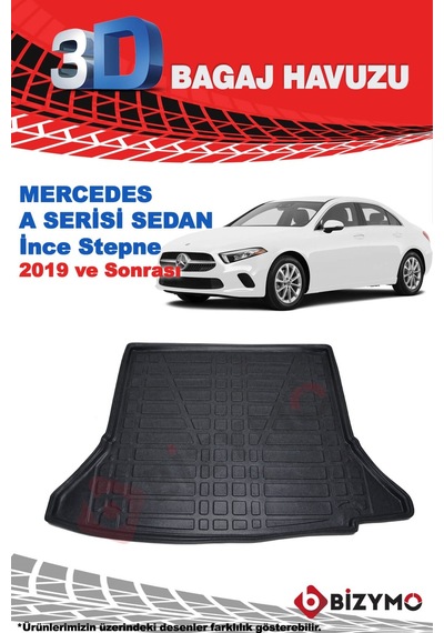 Mercedes A Serisi Sedan Stepneli 2019+ 3D Bagaj Havuzu Bizymo