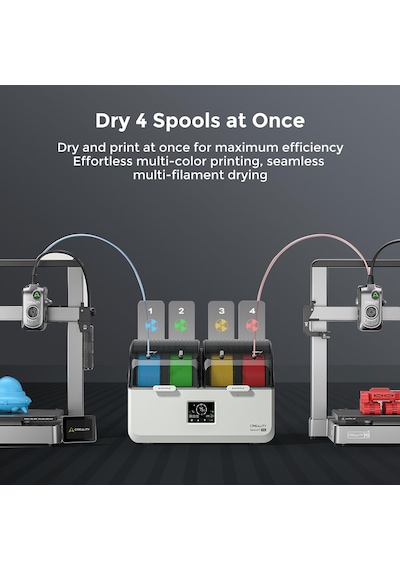 4 Makara İçin Creality Filament Kurutma Kutusu, Space Pi X4l Filament Saklama Kutusu, 75 C'ye Kadar 200w Ptc Isıtıcı, İki Isıtma Bölmesi Sayesinde Hızlı Kuruma, Pla, Petg, Tpu Ve Abs İçin 4 Makara İçin Creality Filament Kurutma Kutusu, Space Pi X4l Filament Saklama Kutusu, 75 C'ye Kadar 200w Ptc Isıtıcı, İki Isıtma Bölmesi Sayesinde Hızlı Kuruma, Pla, Petg, Tpu Ve Abs İçin