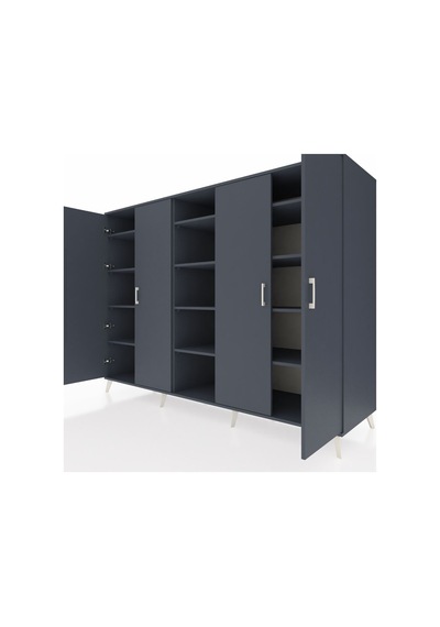 Kronos Dolap 12 Raflı 4 Kapaklı 220x59x163 Antrasit-antrasit Antrasit-antrasit Kronos Dolap 12 Raflı 4 Kapaklı 220x59x163 Antrasit-antrasit Antrasit-antrasit