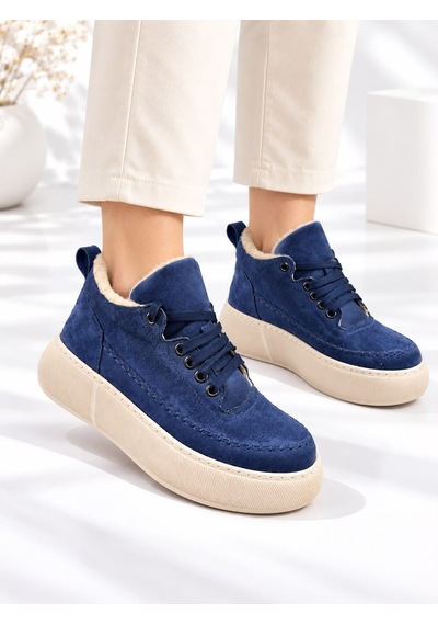 Dabab Shoes Nolen Kadın Lacivert Bağcıklı Lüks Süet İçi Kürklü 4 Cm Kalın Taban Sneaker Spor Ayakkabı Dabab Shoes Nolen Kadın Lacivert Bağcıklı Lüks Süet İçi Kürklü 4 Cm Kalın Taban Sneaker Spor Ayakkabı
