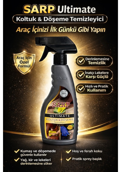 Sarp Döşeme Temizleyici Araba Koltuk Temizleme Ve Leke Çıkarıcı 500 Ml