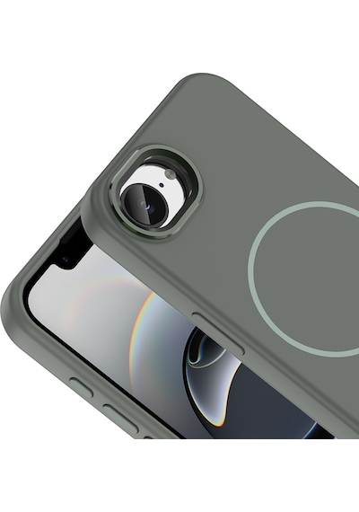 Maks Technology iPhone Uyumlu 16e Kılıf M-safe Şarj Özellikli Metal Kamera Çerçeveli Mkst Edi Silikon Kapak - Titanyum-gri Titanyum Gri