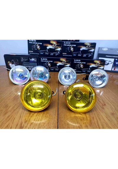 Sis Farı Seti Üniversal 90mm Sarı 2 Adet + H3 Ampül