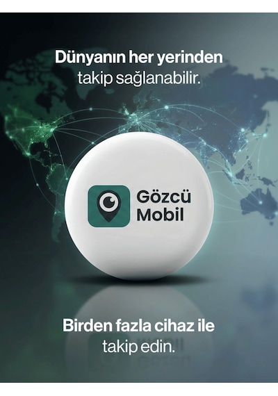Gözcü Mobil Mini Ios Android Uyumlu Airtag Geçmişe Dönük Konum Gps Araç Motor Çocuk