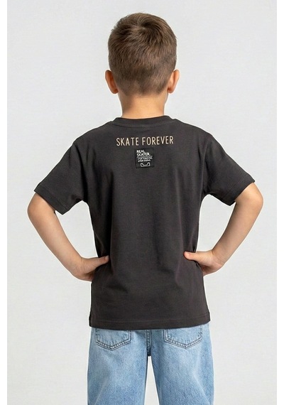 Dmb Boys & Gırls Erkek Çocuk Paten Baskılı Tshirt Füme 4-9 Yaş-2725