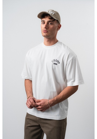 Respire Erkek Zidane Baskılı Oversize T-shirt Ekru