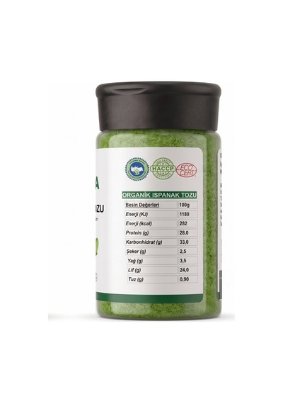 Organik Ispanak Tozu 50g Organic Spinach Powder